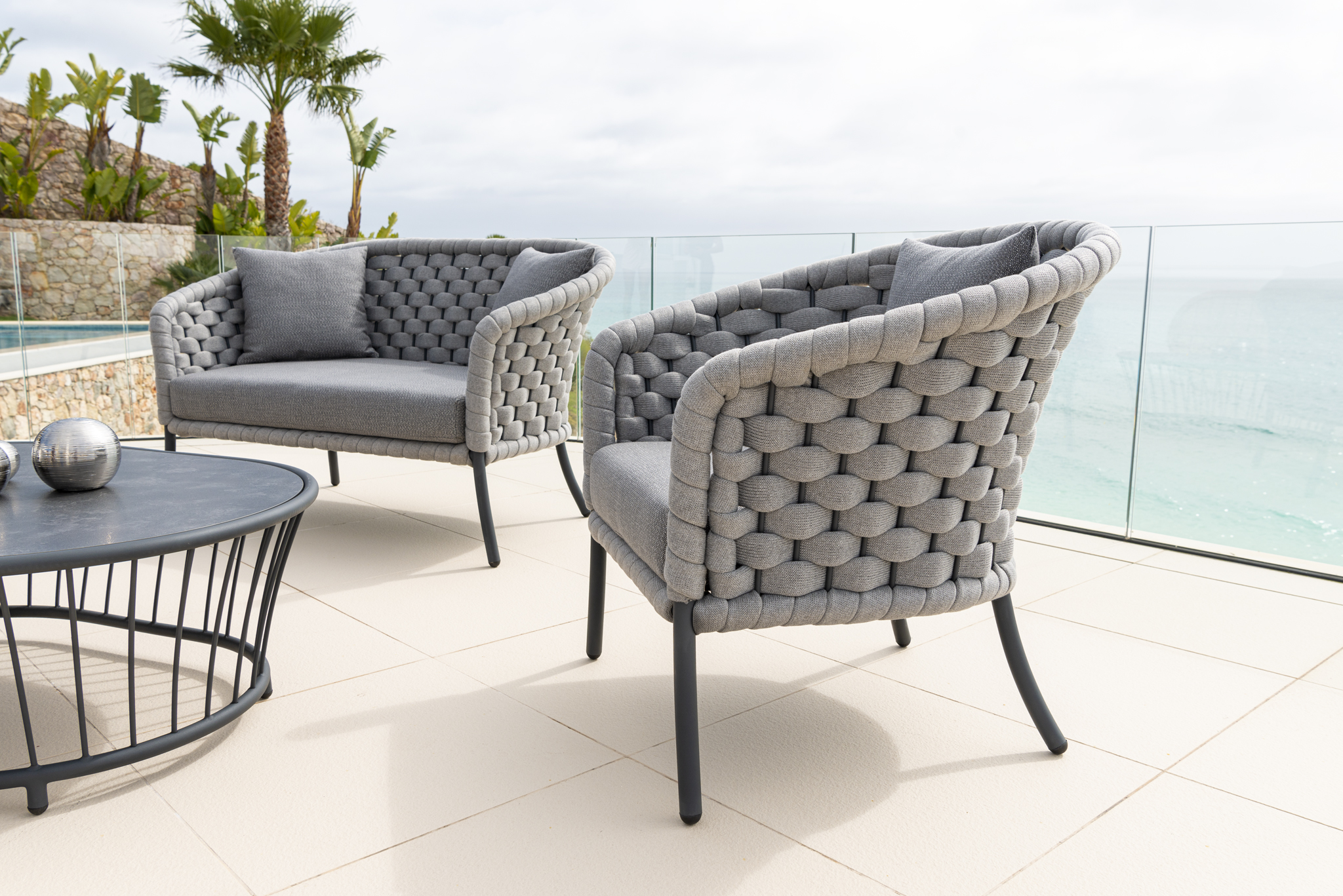 Deans Furnishers Garden Furniture Luxe Lounge Armchair Light Grey